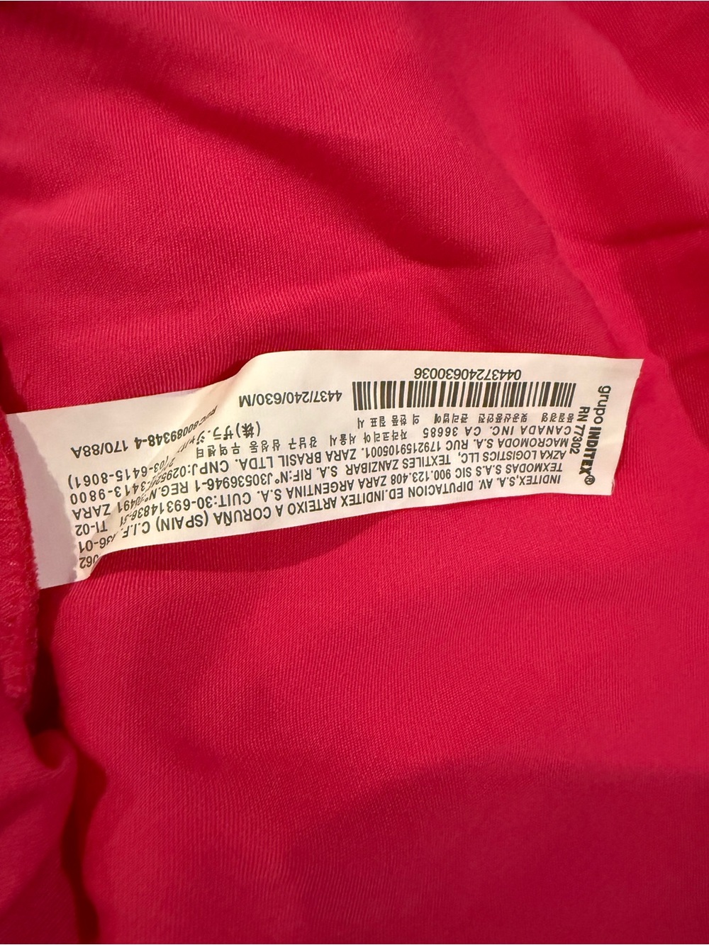 NWT Zara Fuchsia Satin Wrap Maxi Slip Dress Ruched Side Medium - Picture 13 of 13